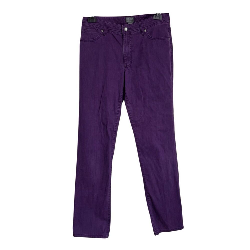 Additions by Chicos Jeans Womens Size 0.5 Small Purple Straight Leg Mid-Rise